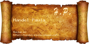 Handel Paula névjegykártya